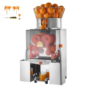 Commercial Orange Juicer Machine, 120W Electric Automatic Orange Squeezer, Lemon Citrus Pomegranates Extractor for 20 per Minute, Stainless Steel