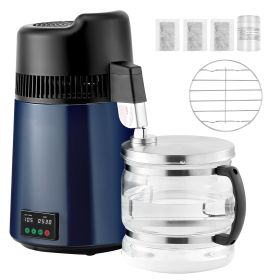 Water Distiller, 6L 1.6 Gallon Larger Pure Water Purifier Filter For Home Table Countertop, 900W Glass Pot Distilled Maker