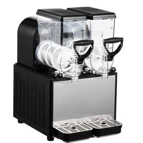 Slushie Machine, 6L/1.6Gal x 2 Tank Commercial Slushy Maker, Frozen Drink Maker with Self-Cleaning