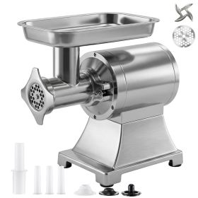 Commercial Meat Grinder, 9.2 Lbs/Min Capacity, #12 Electric Meat Mincer with 2 Plates, 3 Sausage Stuffing Tubes & Kibbe Kit