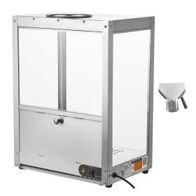 Commercial Nacho Chip Warmer, 85QT Chip Warmer Machine with Heating Base and Warming Light, Nacho Machine with Deflection Board, Stainless Steel