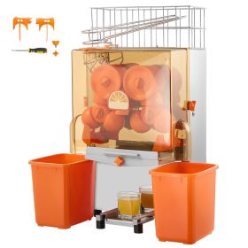 Commercial Orange Juicer Machine, 120W Electric Orange Juice Press, Stainless Steel Orange Squeezer for 20 per Minute (Power: 120 W, Presence of faucet: No Faucet)