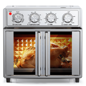 Pizza Oven Bread Machine Oven 26QT Large Capacity French Double Door Air Fryer 1700w 14 Preset Menus 7-in-1 Multifunctional for baking, baking (W1002P401550: W1002P401504)
